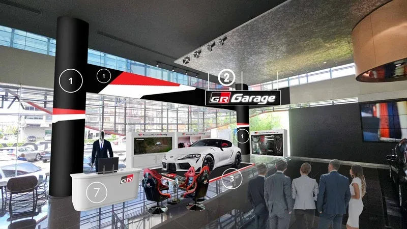 ภาพออกแบบพื้นที่ภายใน Toyota GR